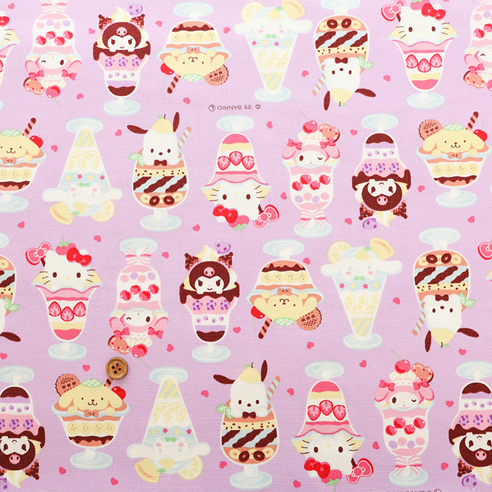 コットンオックスプリント生地 サンリオパフェ生地の通販|ノムラ