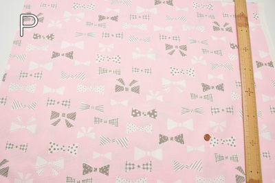 コットンオックスプリント生地 お気に入りシリーズ ミルキーリボン生地