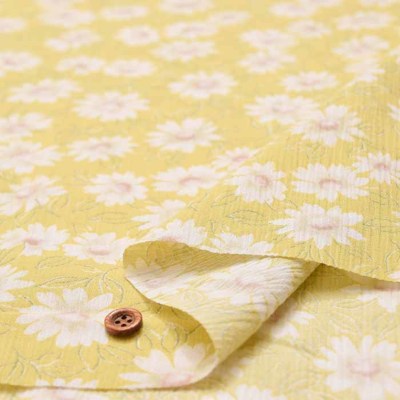 淡いイエロー/淡いグレー グラデーション 付下げ 花柄相良刺繍 訪問着：H1023 ジャパンスタイル グレー 辻が花風吉祥花柄(H1024