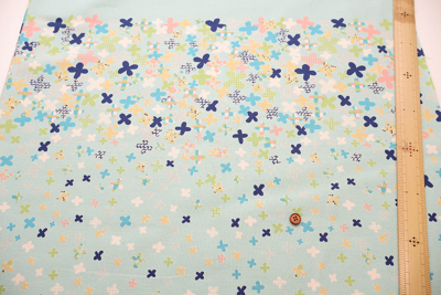 コットンオックスプリント生地 Hanauta flower rain 生地の通販