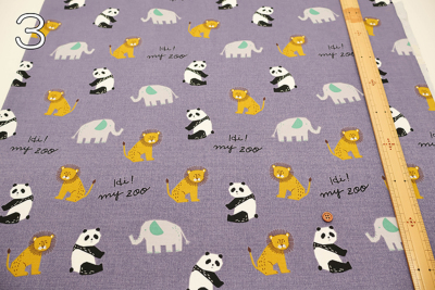 コットンオックスプリント生地 Hi! my zoo アニマルトイ生地の通販