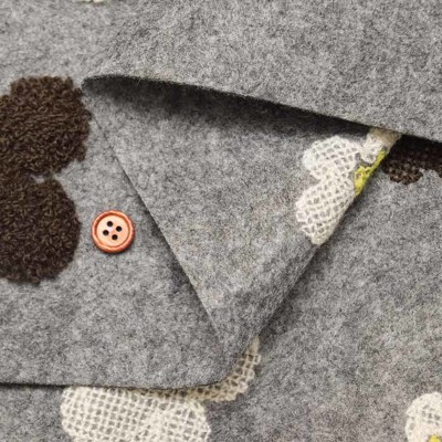 ポリエステルフェルト生地 タフティング風フラワー生地の通販|ノムラ