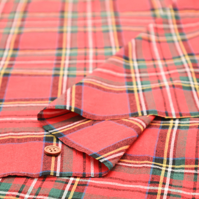 ワッシャー加工 C/Lタータンチェック生地 （2-012-rmd3211）生地の通販