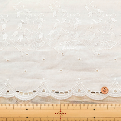 ポリエステルカフェカーテン生地 すずらん 約60cm丈生地の通販