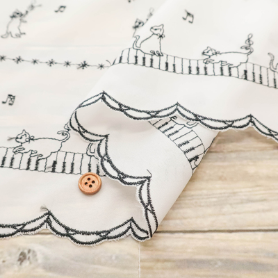 ポリエステルカフェカーテン生地 ネコ 約65cm丈生地の通販|ノムラ