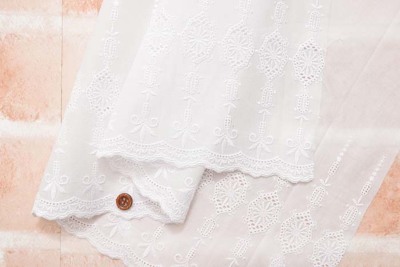 クリスタルカフェカーテン (丈35cm幅240cm, ホワイト)