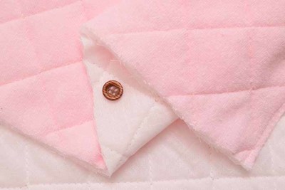 ハンドメイド インド綿×ダブルガーゼ キルトベスト COTTON リバーシブルキルトはんてんベスト *パープル* size FREE