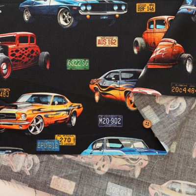 【本日特価】 FABRICKS QT USAコットン Hot クルマ生地の通販|ノムラ Rods 絵画