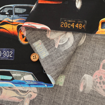 USAコットン QT FABRICKS Hot Rods クルマ生地の通販|ノムラ