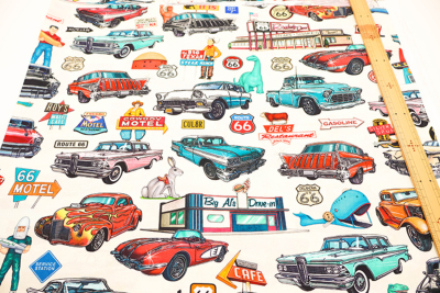 USAコットン QT FABRICS VINTAGE CAR生地の通販|ノムラテーラー