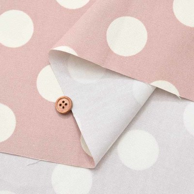 コットンオックスプリント生地 ラテ水玉生地の通販|ノムラ