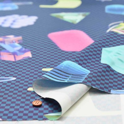 コットンオックスインクジェットプリント生地 nora. インテリア生地の