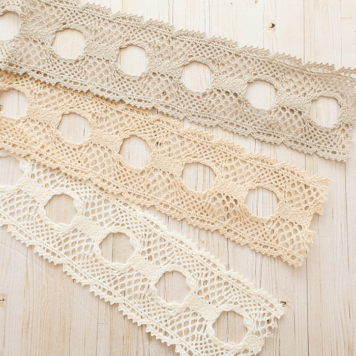 7cm幅 ナチュラルクラフトレース生地の通販|ノムラテーラーオンライン