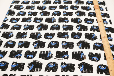 コットンオックスプリント生地 キボリノクマ生地の通販|ノムラ