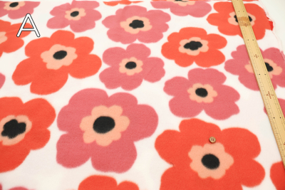 中国製 ポリエステルフリースプリント生地 フラワー生地の通販|ノムラ