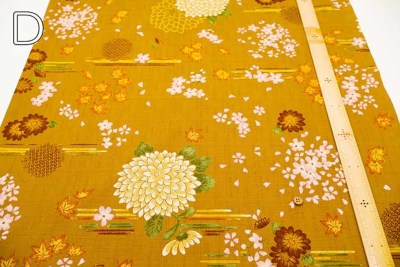 コットンサザンクロス抜染生地 菊花桜楓文様生地の通販|ノムラ