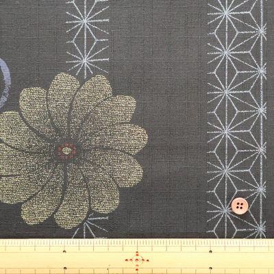 抜染加工 コットンサザンクロス生地 捻じ花麻の葉紋生地の通販|ノムラ