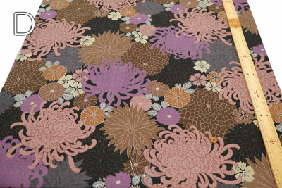 コットンサザンクロスプリント生地 型染花尽し文様生地の通販|ノムラ