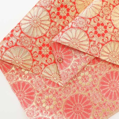 向付 2客 梅 菊 金彩 色絵付 貫入 窯傷 向付 2客