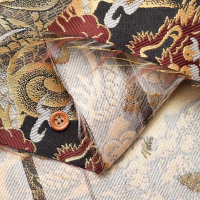 ★新品★龍村美術きものブランド・浴衣★紺地に観世水と桔梗★麻混 浴衣レンタル | 【龍村美術きもの】白地に紺色の花と蔓文様