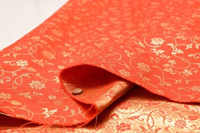 名古屋帯 アンティーク帯 蔦柄 蔦楓 蔦葛 金狛刺繍 NO-427 金襴 蔦生地の通販|ノムラテーラーオンラインショップ