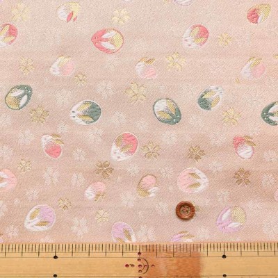 金襴 雪うさぎ生地の通販|ノムラテーラーオンラインショップ
