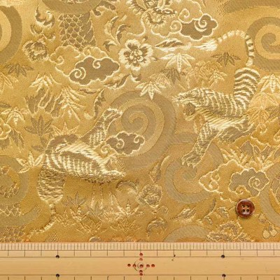 楽天市場】和柄生地 金襴生地 京都 西陣織 龍虎 (全6色) 10cm