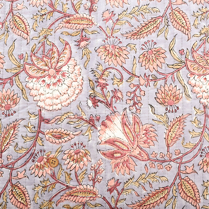 Msizeブロックプリントキルト ブロックプリントふかふかキルト | Ethnic Life mui