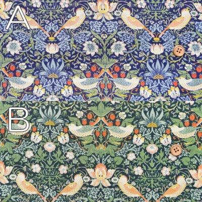 コットンプリント生地 V&A William Morris Strawberry Thief生地 コットンプリント生地 V&A William Morris Strawberry Thief生地