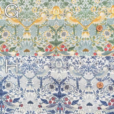 コットンプリント生地 V&A William Morris Strawberry Thief生地の通販 