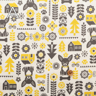 コットンオックスプリント生地 チワワ生地の通販|ノムラテーラー