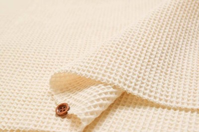 STONE  オーガニック　コットン　ワッフルフリース　ブラック　L ブラック 6100008 ORGANIC COTTON WAFFLE FLEECE スウェット