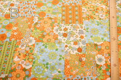撥水加工 ナイロンオックスプリント生地 70s Design Flower Days