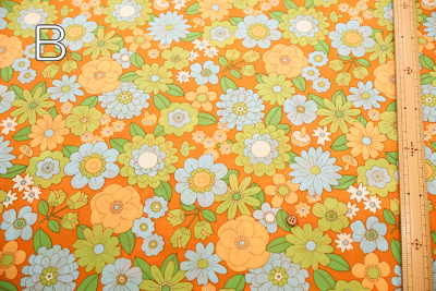 撥水加工 ナイロンオックスプリント生地 70s Design Flower Days
