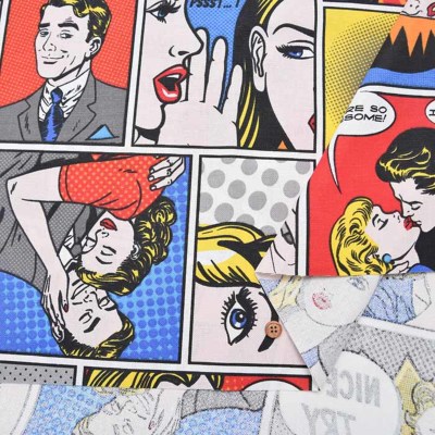 オランダ製 B&B fabric コットンプリント生地 American Comics