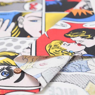 オランダ製 B&B fabric コットンプリント生地 American Comics