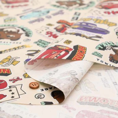 0.5mラミネートカットクロス】コットンオックスプリントラミネート生地