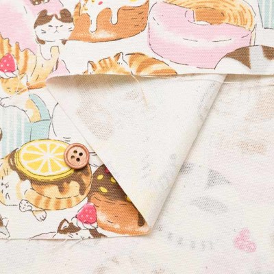 コットンオックスプリント生地 Delicious Animal アンモニャイト