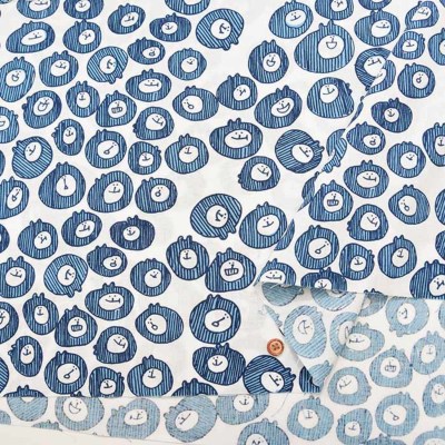 オーガニックコットン ハンドプリント生地 Spicaの庭 muuちゃん