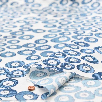 オーガニックコットン ハンドプリント生地 Spicaの庭 muuちゃん