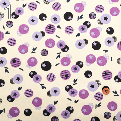 nina コットンオックスプリント生地 Mustikat生地の通販|ノムラ