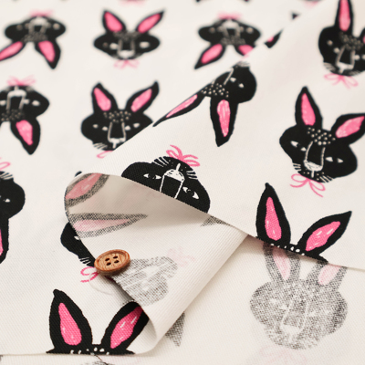 コットンオックスプリント生地 ラビット生地の通販|ノムラテーラー