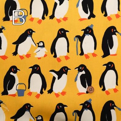コットンオックスプリント生地 ペンギン生地の通販|ノムラ