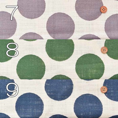 コットン リネンライクスラブプリント生地 水玉生地の通販|ノムラ