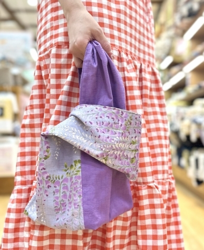 コットンサザンクロスプリント生地 藤の花文様生地の通販|ノムラ