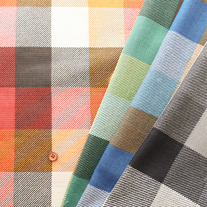 コットンスラブ生地 チェック生地の通販|ノムラテーラーオンラインショップ
