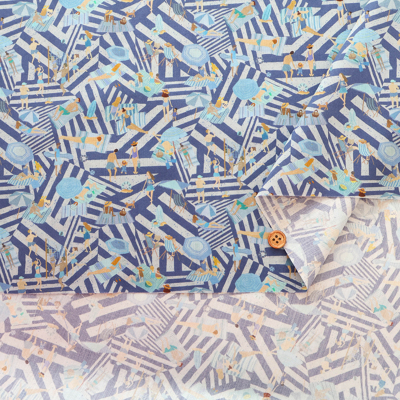 イタリア製 Liberty Fabrics 2026S/S Ceramic Bloom Shoreline生地の