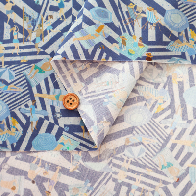 イタリア製 Liberty Fabrics 2026S/S Ceramic Bloom Shoreline生地の