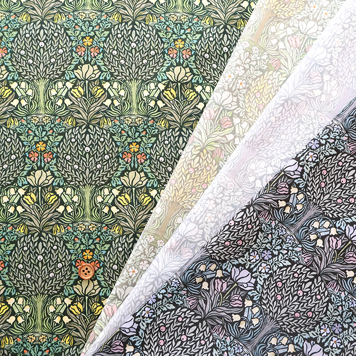 イタリア製 Liberty Fabrics 2026S/S Ceramic Bloom Hanley Forest生地