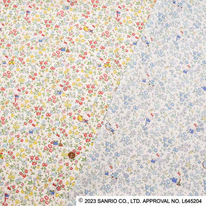 Liberty Fabrics 2024S/S Hello Kitty 50th Anniversary Collection Playground  (ラミネート生地つや消し)生地の通販|ノムラテーラーオンラインショップ